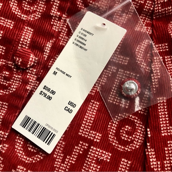 Urban Outfitters Gianna Corduroy Mini Skirt, Red M NWT - Picture 6 of 9